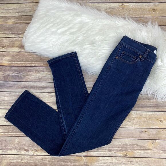 LOFT Made & Loved Women's Modern Straight Leg Jeans Size 2/26 Zip Fly Mid Rise - Picture 1 of 7
